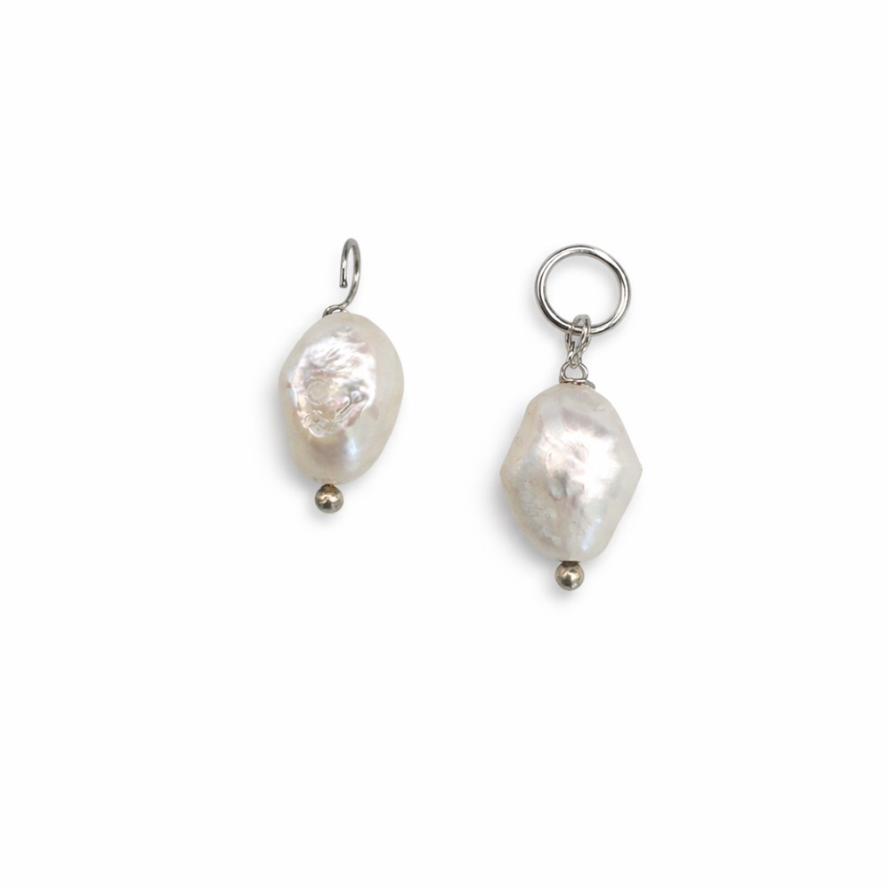Freshwater Pearl Charm | Stainless Steel